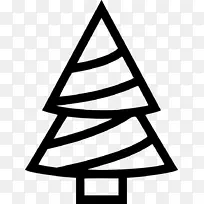 电脑图标剪贴画圣诞日桌面壁纸可伸缩图形-树轮廓PNG圣诞节