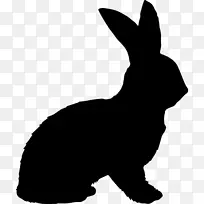 可伸缩图形剪影png图片兔子复活节兔子剪影PNG兔子