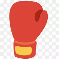 拳击手套表情符号运动拳击手套png剪贴画