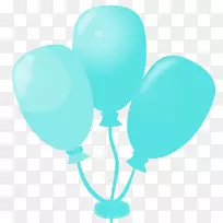 剪贴画气球派对生日广告-浮动
