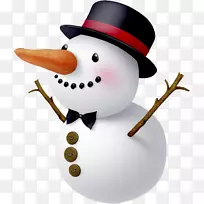 奥拉夫雪人圣诞日艾尔莎圣诞老人卡通大礼帽PNG雪人