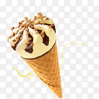 冰淇淋圆锥形巧克力冰淇淋印度冰淇淋