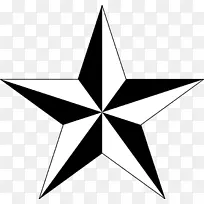 航海明星袖子纹身闪光设计-星图PNG航海
