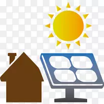 太阳能光伏电池板图形电能.