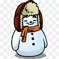 雪人俱乐部企鹅剪贴画围巾-雪人PNG形象