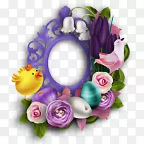 插花艺术紫花设计复活节