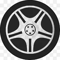 汽车轮胎轮辋剪贴画备胎汽车车轮