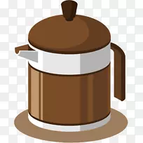 水壶咖啡杯盖田纳西剪贴画
