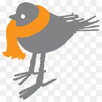 棘手的灰烬插图，喙夹艺术-小鸟