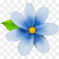 蓝色剪贴画png图片花卉图像