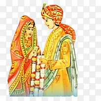 印度婚礼 婚礼 黄色
