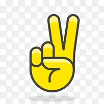 表情符号 交叉手指 手