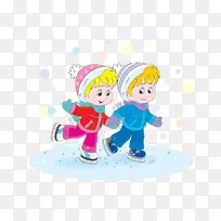 溜冰 儿童 冬季运动