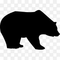 美国黑熊 熊 剪影