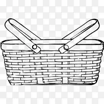 采购产品篮子 野餐篮子 绘图
