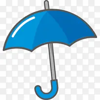 雨伞 线条 微软天蓝