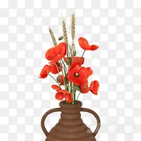 花卉设计 花瓶 花束