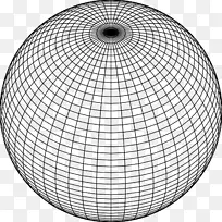 球面 直线 测地线网格