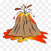 火山 像素艺术 公鸡