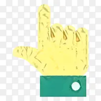 手指 黄色 手套