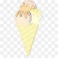冰淇淋蛋筒 拇指 黄色