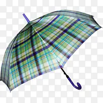 格子呢 雨伞 紫色