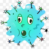 疾病的细菌理论 卡通 细菌