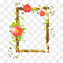 花卉设计 花园玫瑰 画框
