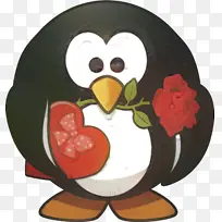 情人节 贺卡 企鹅