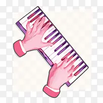 拇指 粉色 手套