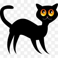 猫 黑猫 剪影