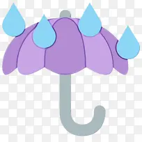 雨伞 雨 表情符号