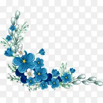 花卉 蓝色 花卉设计