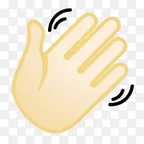 拇指 黄色 手套