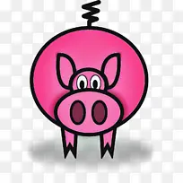 烤猪 猪肉 卡通