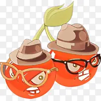 护目镜 帽子 水果
