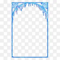 画框 雪花 冰柱