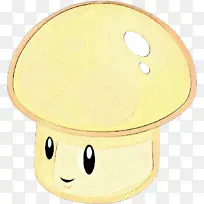黄色 蘑菇 微笑