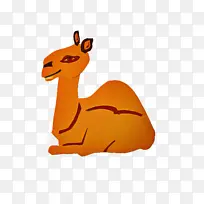 橙色 骆驼 美洲驼