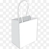 矩形 白色 购物袋