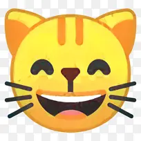 表情符号 猫 脸上带着喜悦的泪水表情符号