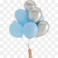 气球 蓝色 集束气球