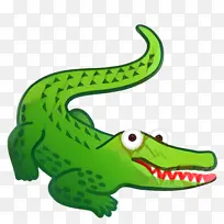 鳄鱼 两栖动物 绿色