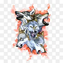 狼 绘画 素描