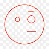 混乱图标 表情符号 圆圈