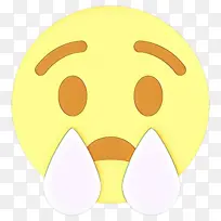 卡通 脸上带着喜悦的泪水表情符号 表情符号