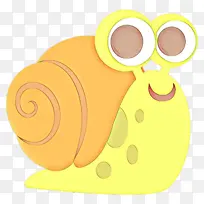 卡通 蜗牛 黄色