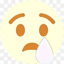 卡通 笑脸 脸上带着喜悦的泪水表情符号