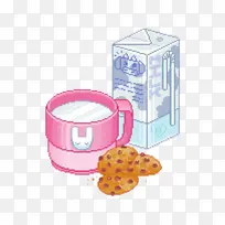 饼干 雀斑 牛奶和饼干