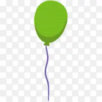 绿色 气球 线